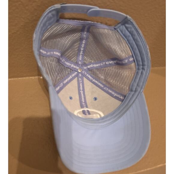 VINEYARD VINES Hat Blue White Adjustable Snapback Mesh Cap - Picture 3 of 6